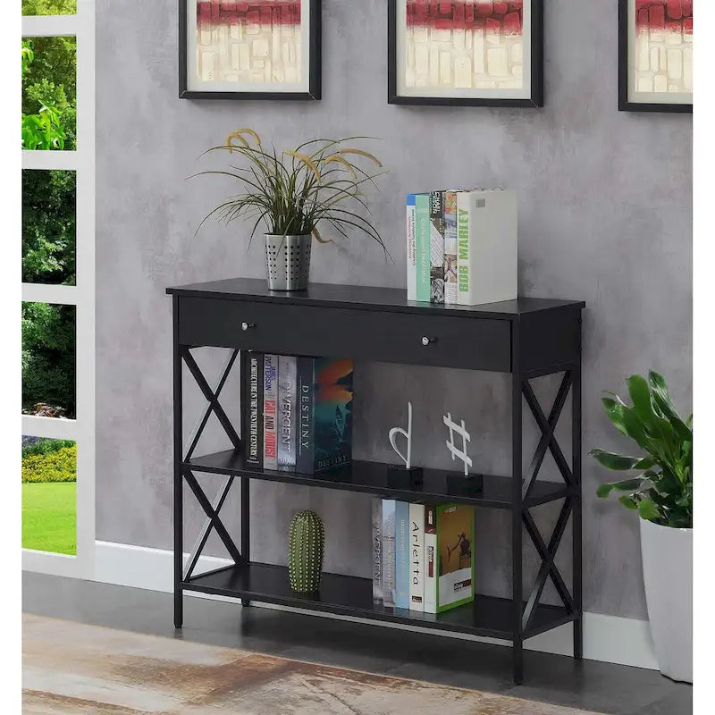 Convenience Concepts Tucson Konsolentisch mit 1 Schublade und Regalen