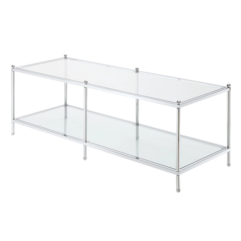 Convenience Concepts Royal Crest Couchtisch aus Glas mit 2 Ebenen