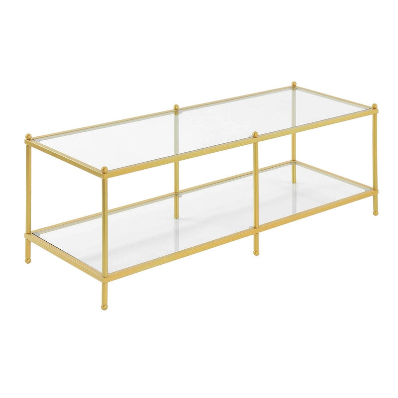Convenience Concepts Royal Crest Couchtisch aus Glas mit 2 Ebenen