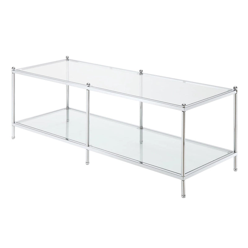Convenience Concepts Royal Crest Couchtisch aus Glas mit 2 Ebenen