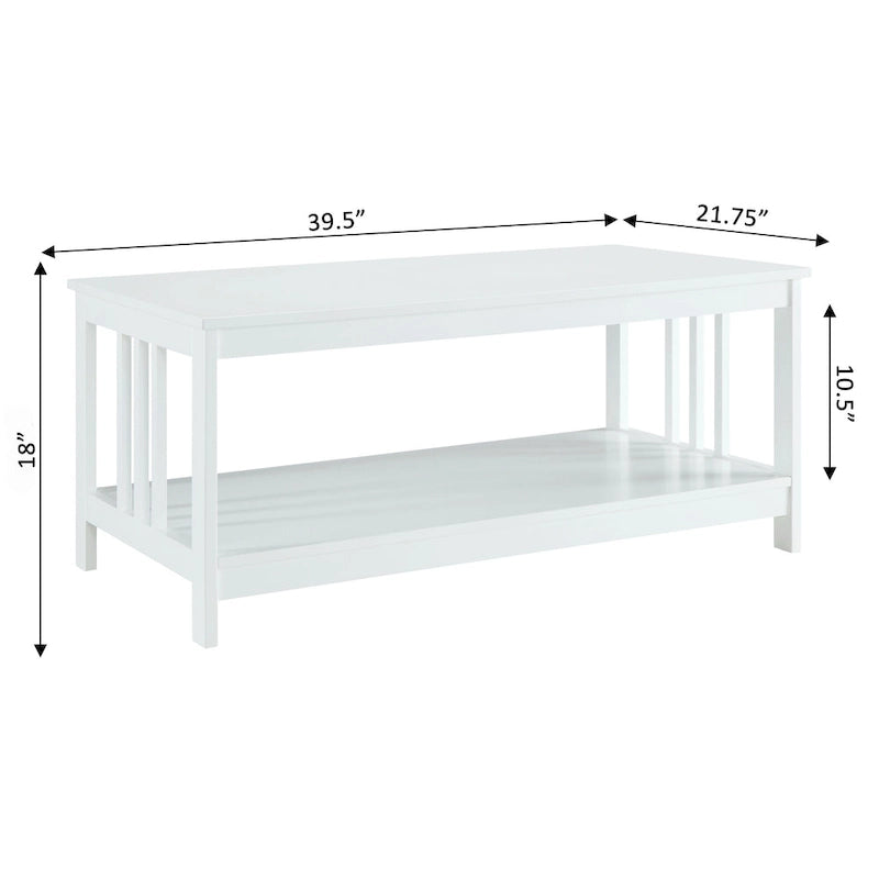 Convenience Concepts Mission Couchtisch mit Ablage