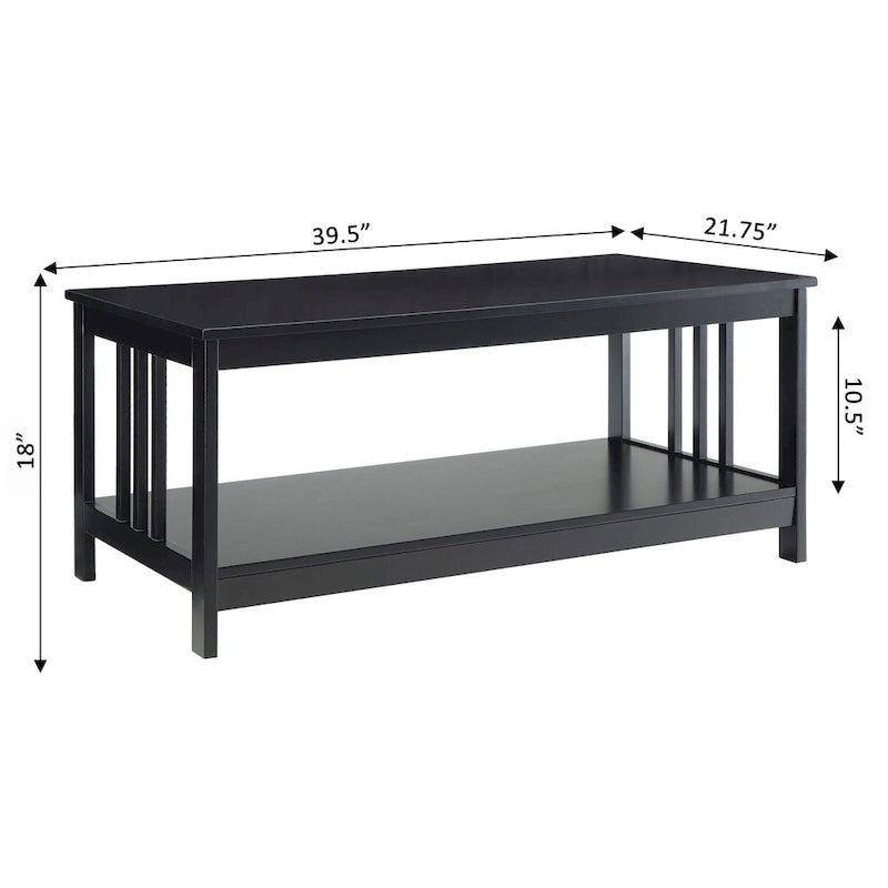 Convenience Concepts Mission Couchtisch mit Ablage
