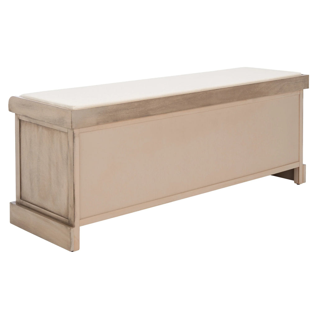 SAFAVIEH Fiorello 3-Schubladenbank mit Polsterung – 120 B x 38 T x 48 H cm – 120Bx38Tx48H