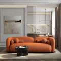 Milet Luxuriöses modernes Bouclé-Sofa mit geschwungenen Armlehnen