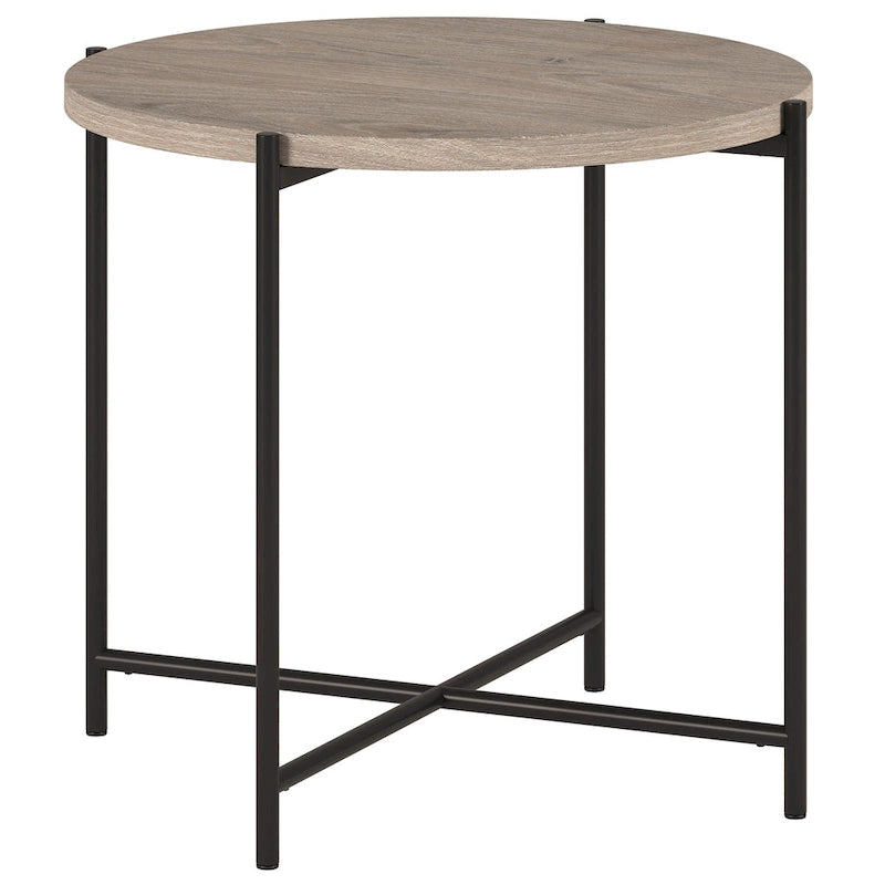 Loretta 23.63 breiter runder Beistelltisch mit MDF-Platte