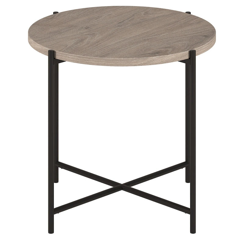 Loretta 23.63 breiter runder Beistelltisch mit MDF-Platte