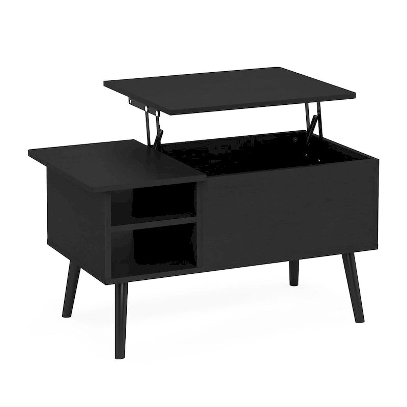 Furinno Jensen Couchtisch mit Hebeplatte und Holzbeinen