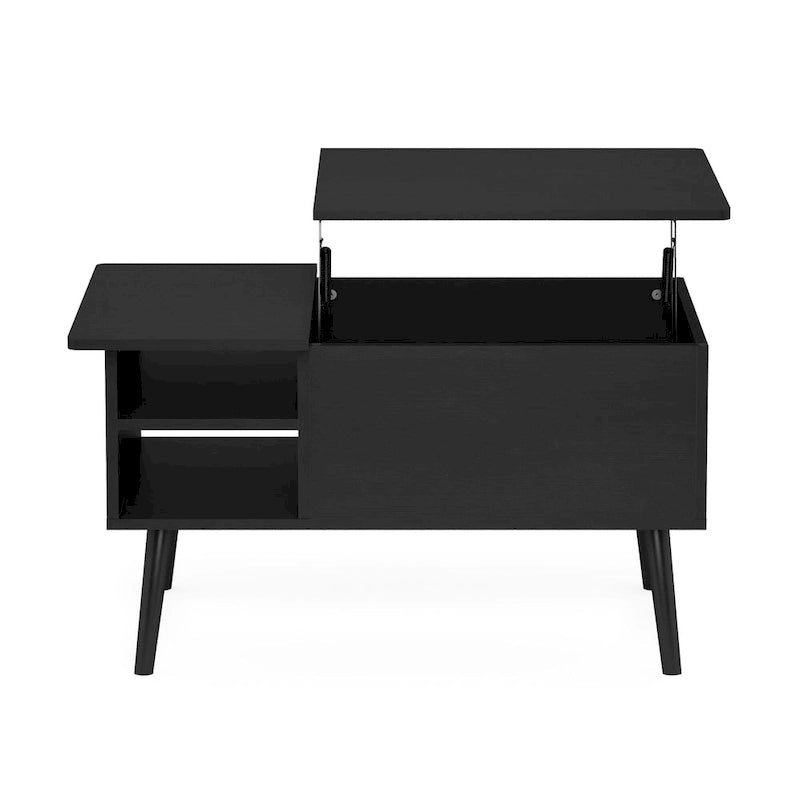 Furinno Jensen Couchtisch mit Hebeplatte und Holzbeinen