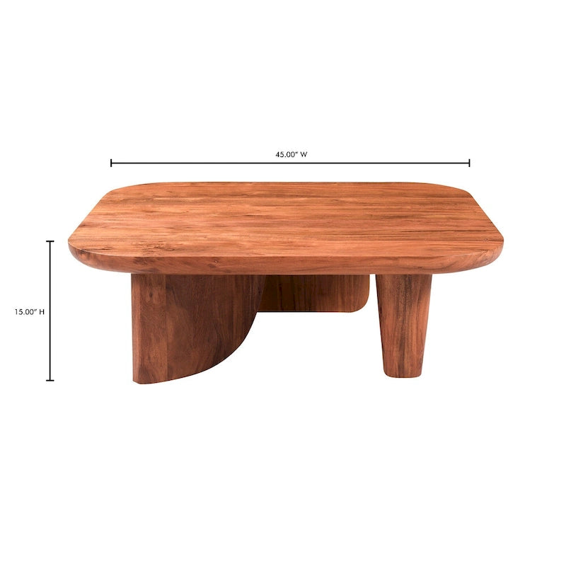 Aurelle Home Couchtisch aus rustikalem Akazienholz