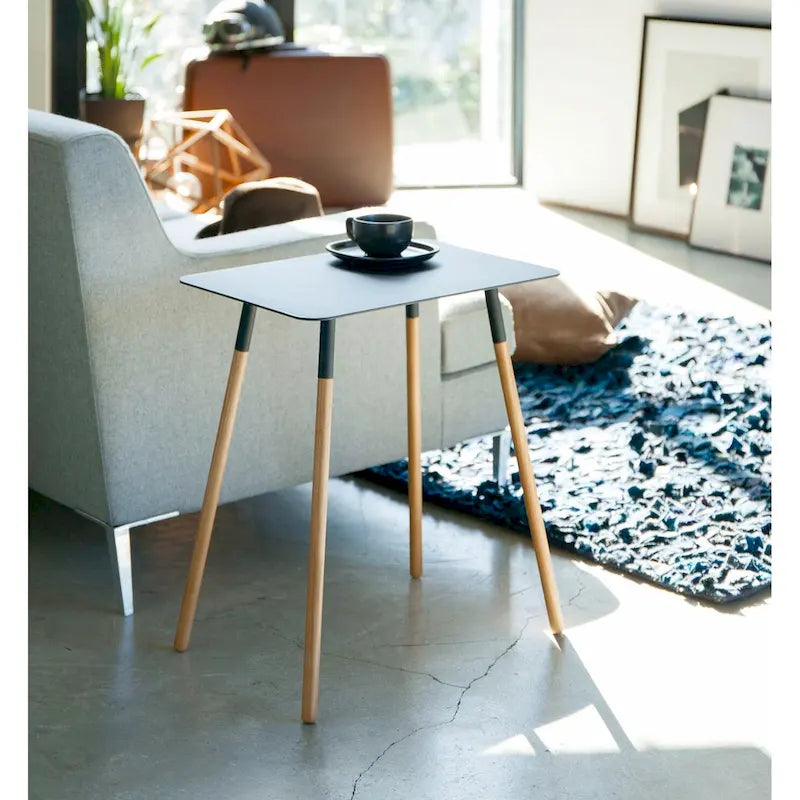 Yamazaki Home Beistelltisch, Stahl, Tragkraft 10 kg, Minimale Montage erforderlich – L 30 x B 45 x H 50 cm
