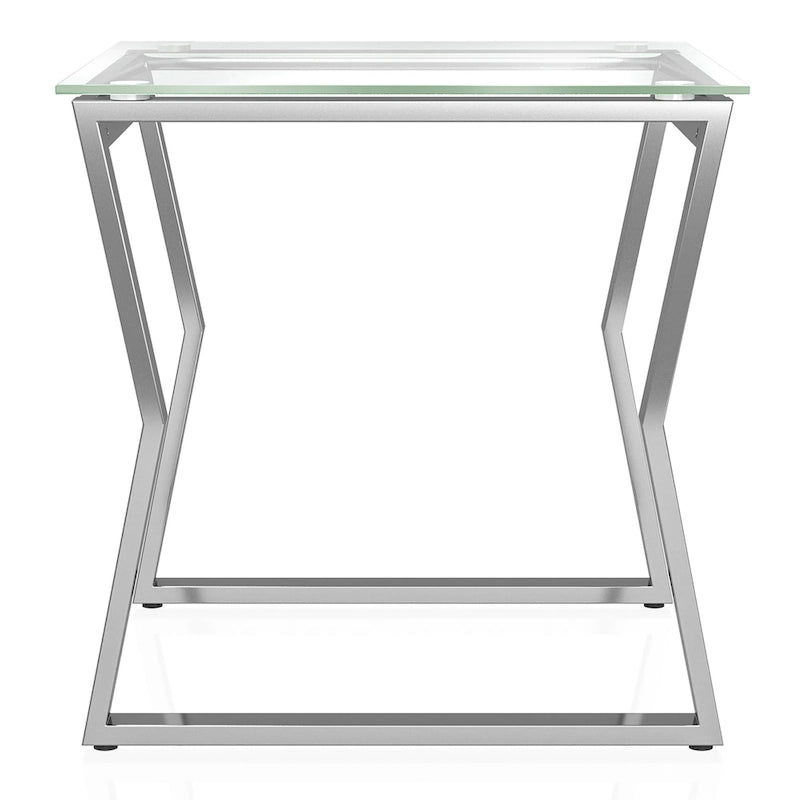 Morfell Contemporary 20-Zoll zweiteiliges Beistelltisch-Set mit Glasplatte von Furniture of America