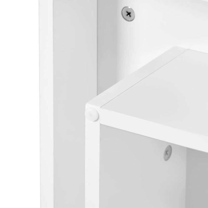 Hochglanz minimalistisches Design 2-stöckiger quadratischer Couchtisch mit steckbaren 16-farbigen LED-Leuchten Beistelltisch für das Wohnzimmer