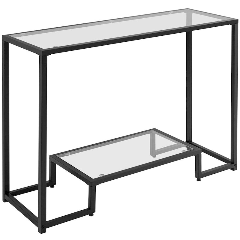Yaheetech Moderner Konsolentisch aus gehärtetem Glas für den Eingangsbereich
