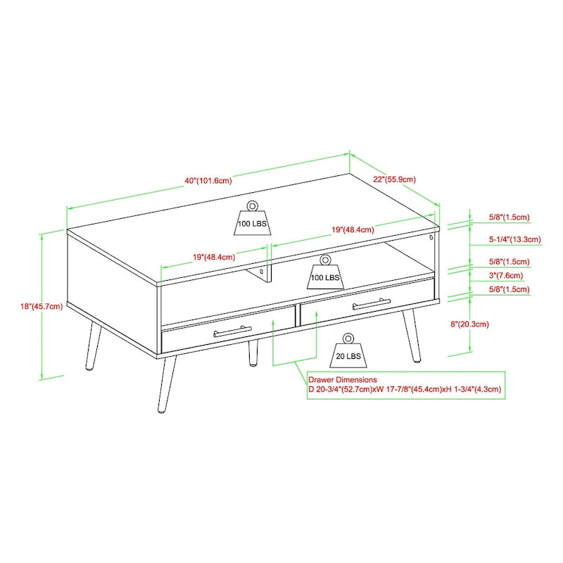 Middlebrook Couchtisch im modernen Design