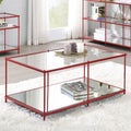 Scoles Contemporary 42-Zoll-Couchtisch mit Glasablage von Furniture of America
