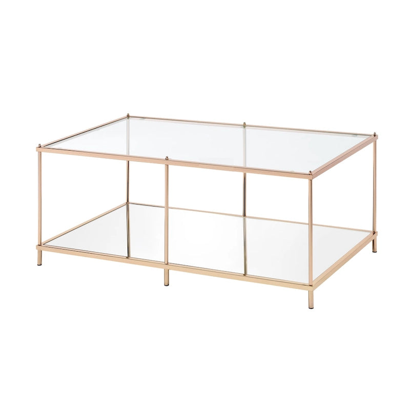 Scoles Contemporary 42-Zoll-Couchtisch mit Glasablage von Furniture of America