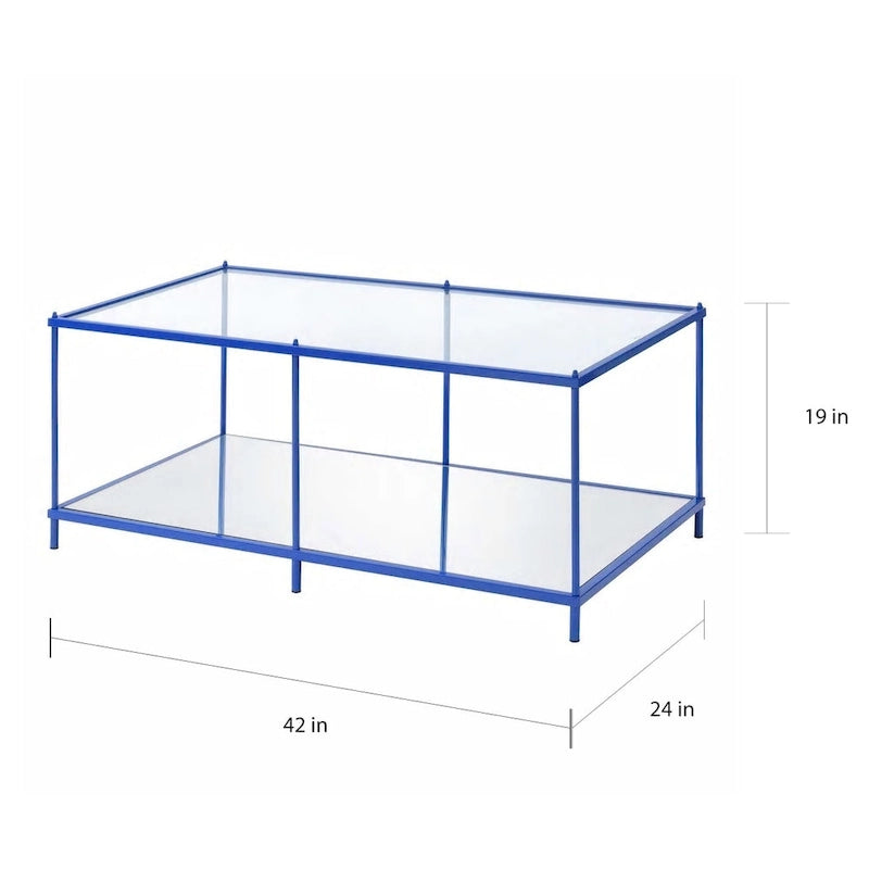 Scoles Contemporary 42-Zoll-Couchtisch mit Glasablage von Furniture of America