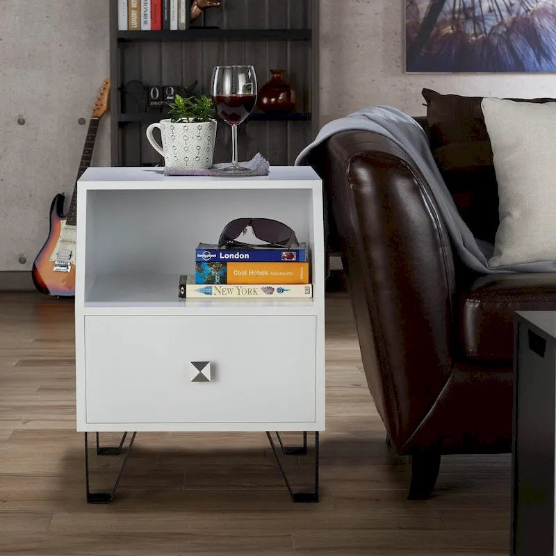 Kara Contemporary 16-Zoll 1-Regal Beistelltisch von Furniture of America