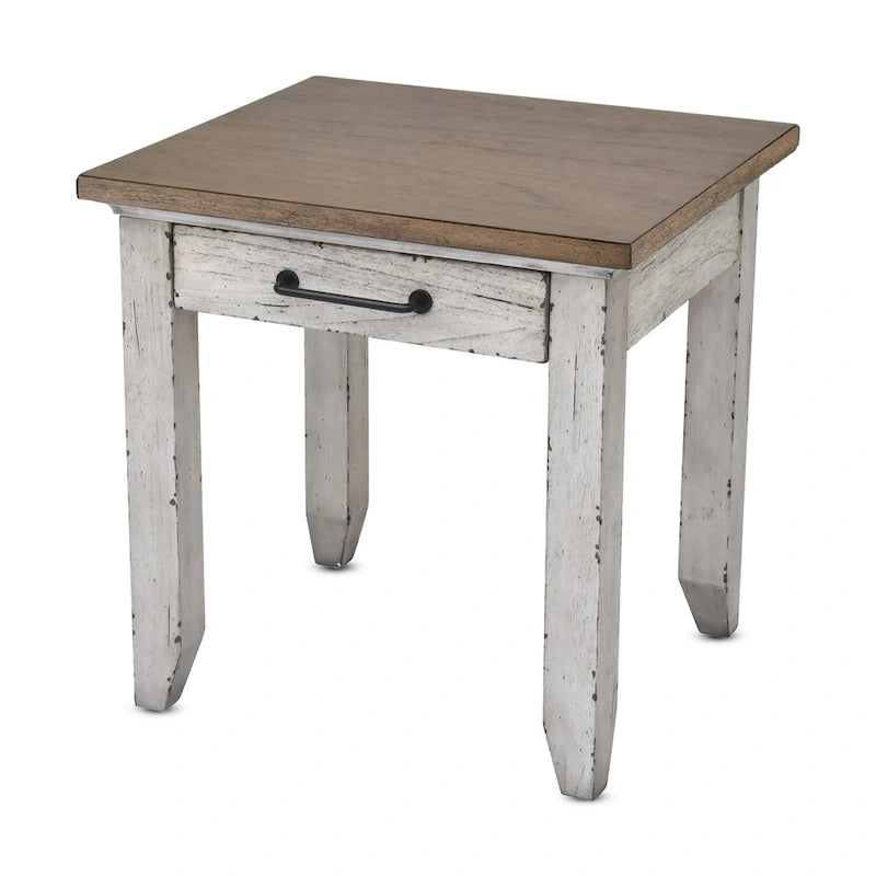 Steve Silver zweifarbiger Beistelltisch aus Holz mit 1 Schublade