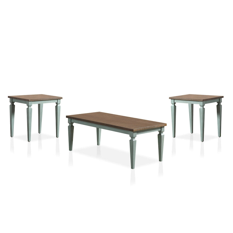 Nomara French Country 48 Zoll Massivholz 3-teiliges Couchtisch-Set von Furniture of America