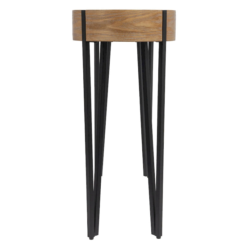 Astoria Holz-Konsolentisch mit Haarnadelbeinen aus Metall – 106,7 L x 35,6 B x 77,0 H cm