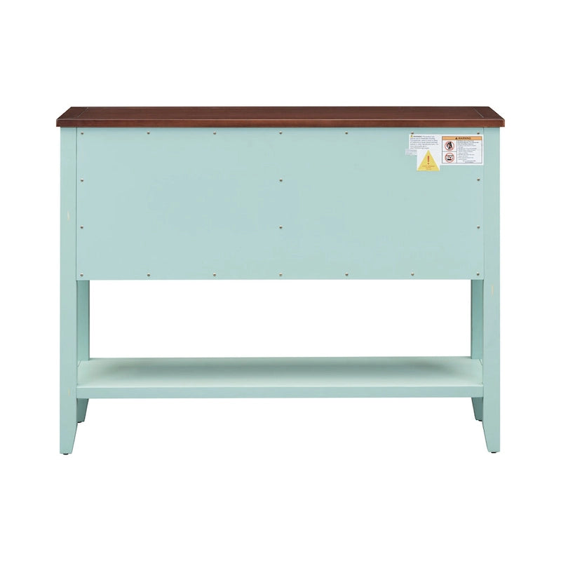 Nestfair Retro Sideboard Konsolentisch mit Schubladen und unterem Regal