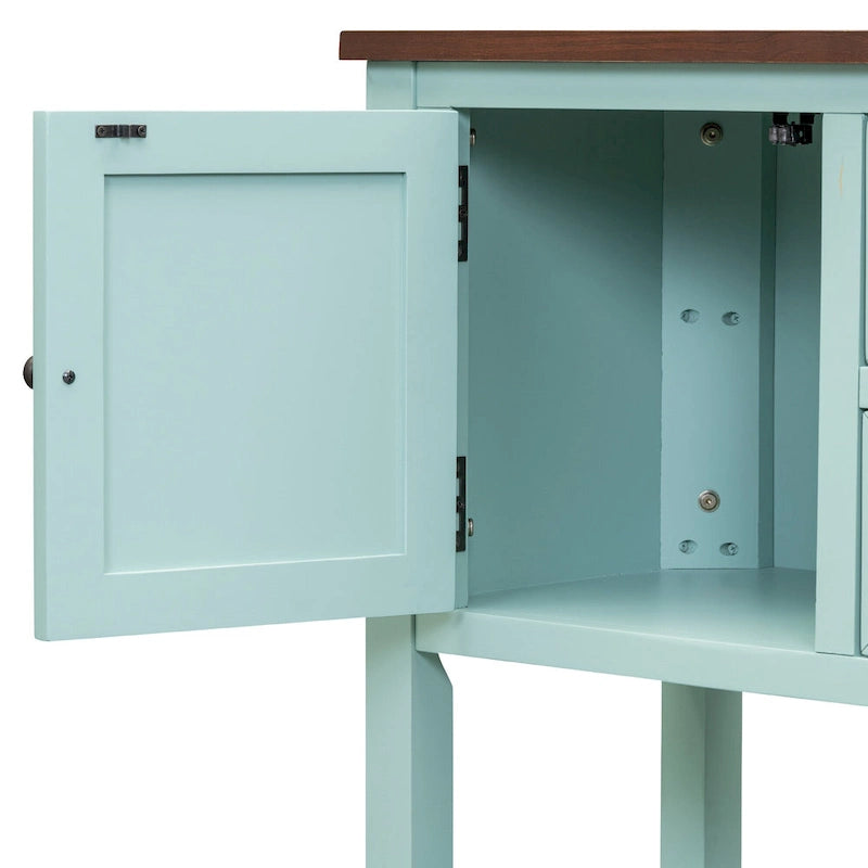 Nestfair Retro Sideboard Konsolentisch mit Schubladen und unterem Regal