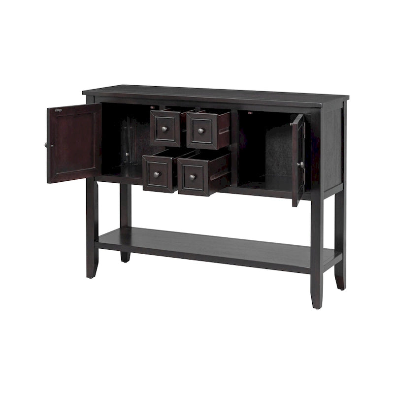 Nestfair Retro Sideboard Konsolentisch mit Schubladen und unterem Regal