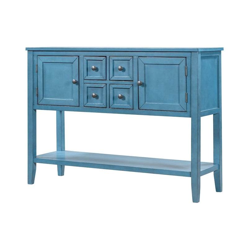 Nestfair Retro Sideboard Konsolentisch mit Schubladen und unterem Regal