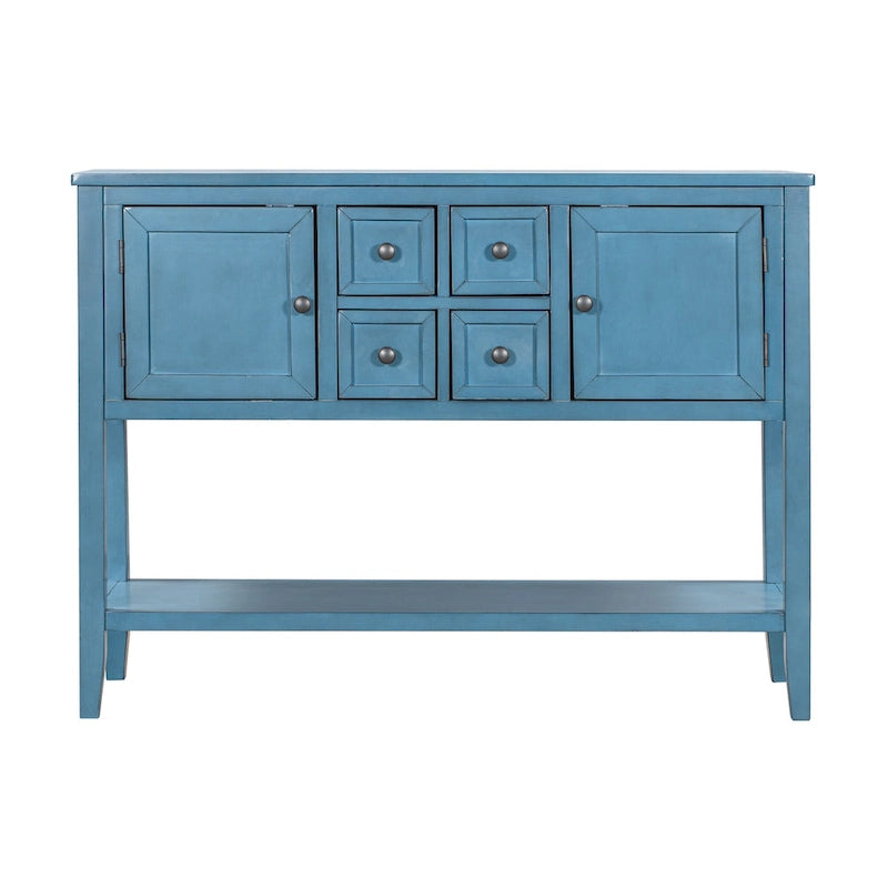 Nestfair Retro Sideboard Konsolentisch mit Schubladen und unterem Regal