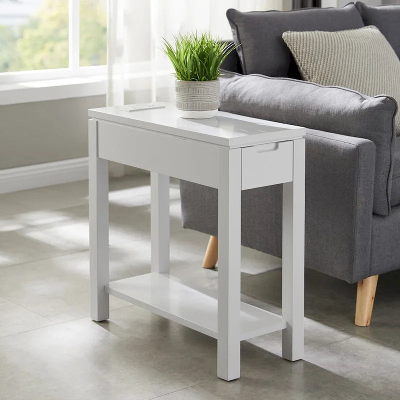 Leick Home Aufladen Cade Holz-Beistelltisch mit Schublade
