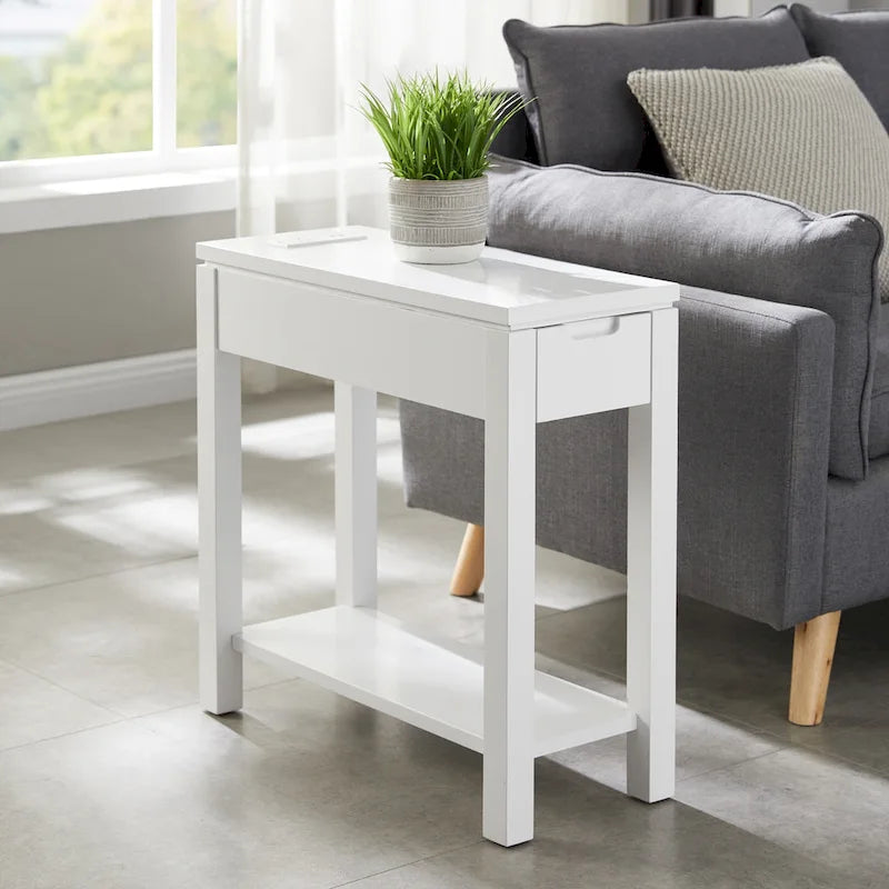 Leick Home Aufladen Cade Holz-Beistelltisch mit Schublade