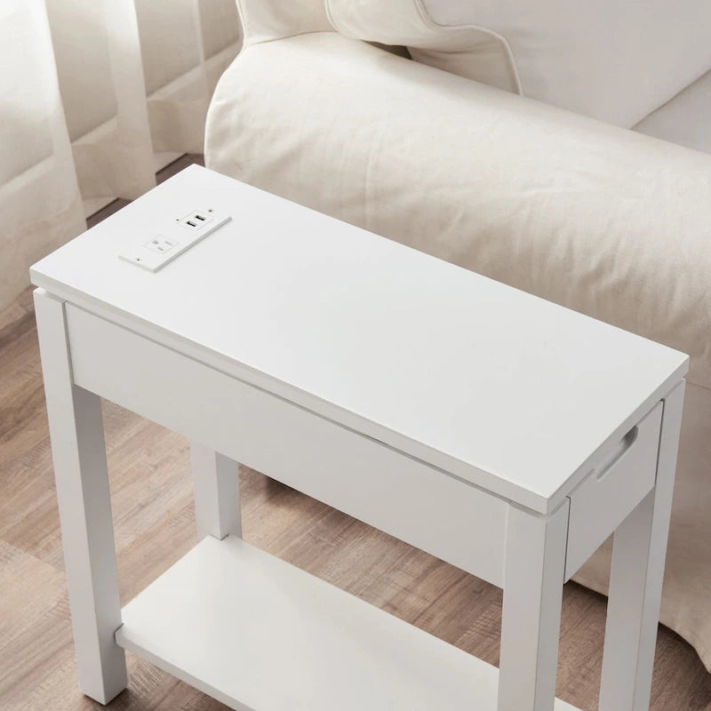 Leick Home Aufladen Cade Holz-Beistelltisch mit Schublade