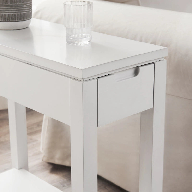 Leick Home Aufladen Cade Holz-Beistelltisch mit Schublade