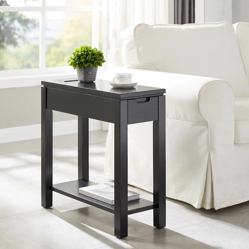 Leick Home Aufladen Cade Holz-Beistelltisch mit Schublade