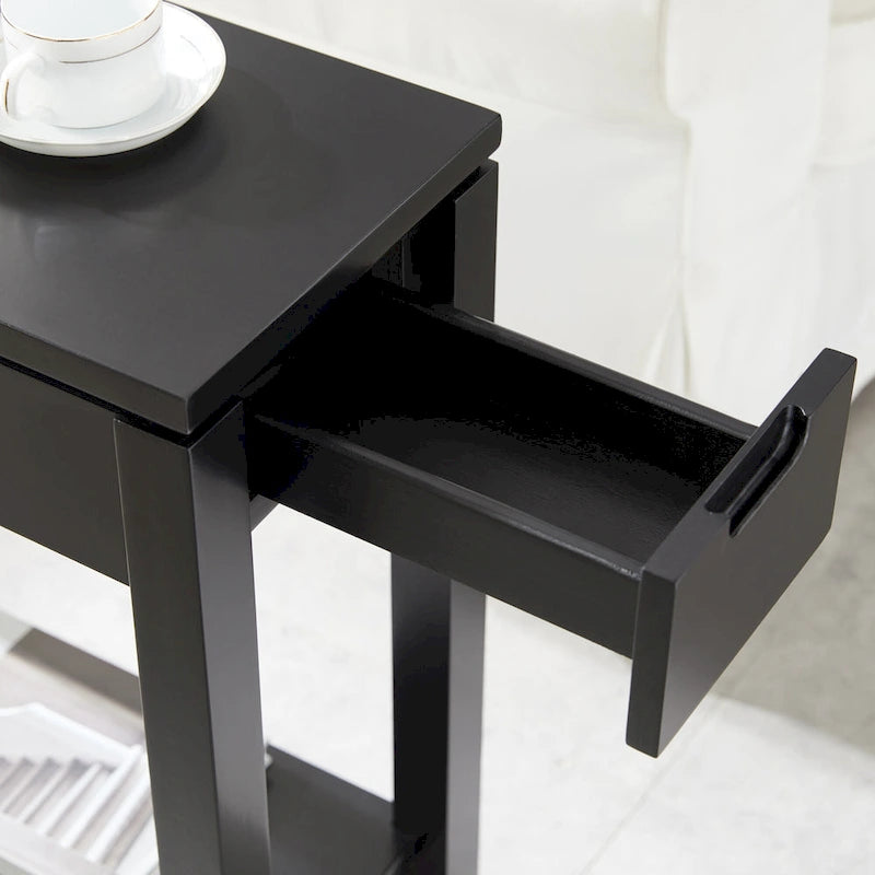 Leick Home Aufladen Cade Holz-Beistelltisch mit Schublade