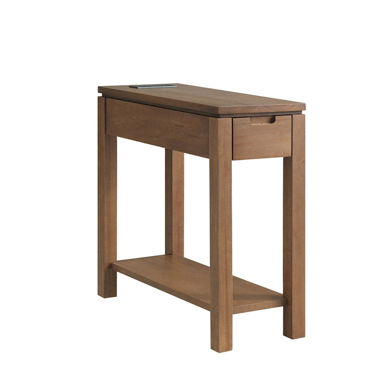 Leick Home Aufladen Cade Holz-Beistelltisch mit Schublade