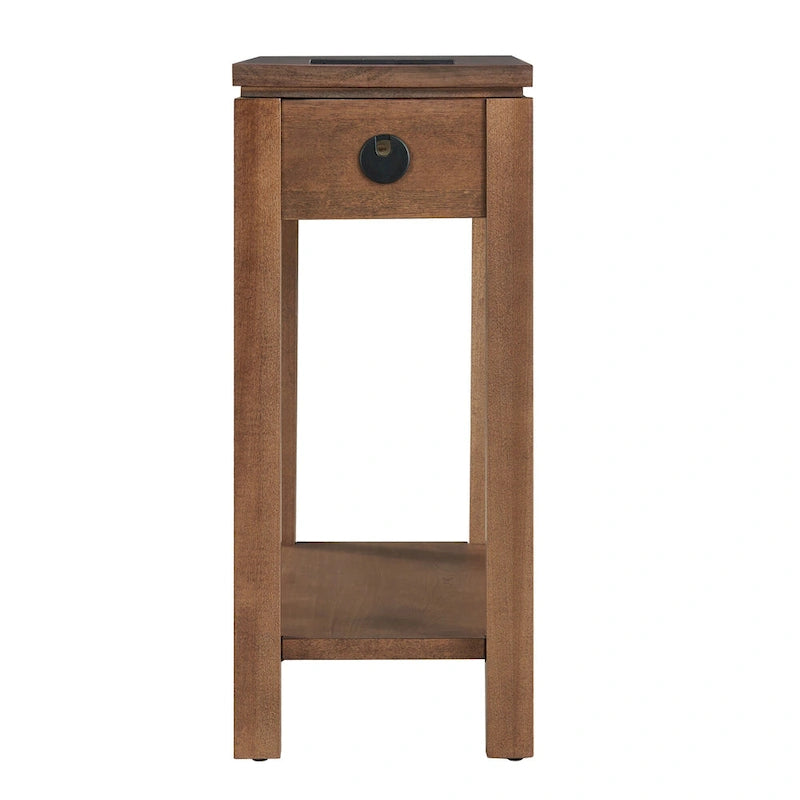 Leick Home Aufladen Cade Holz-Beistelltisch mit Schublade