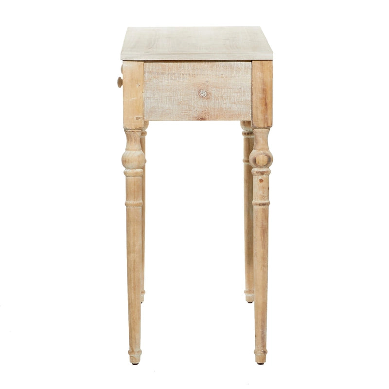 Konsole mit 2 Schubladen, aufwendig geschnitzt aus Holz mit Blumenmuster – Braun – Roche River Decor – 40,6B x 91,4L x 83,8H cm