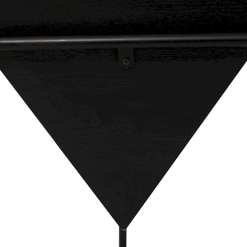 Akzenttisch in umgedrehter Pyramidenform aus Holz mit Metallgestell – Schwarz oder Weiß – Roche River Decor