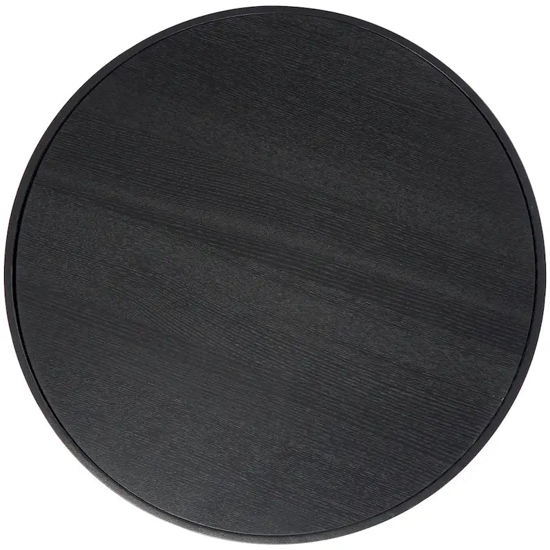 Metallisch-geometrischer offener Gitterrahmen mit 1 Ablage, Beistelltisch oder Couchtisch mit goldenen Beinen, schwarzes Roche River Dekor