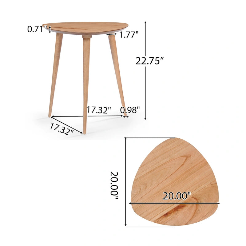 Naja Mid-Century Holzbeistelltisch von Christopher Knight Home – 20 L x 20 B x 22,75 H