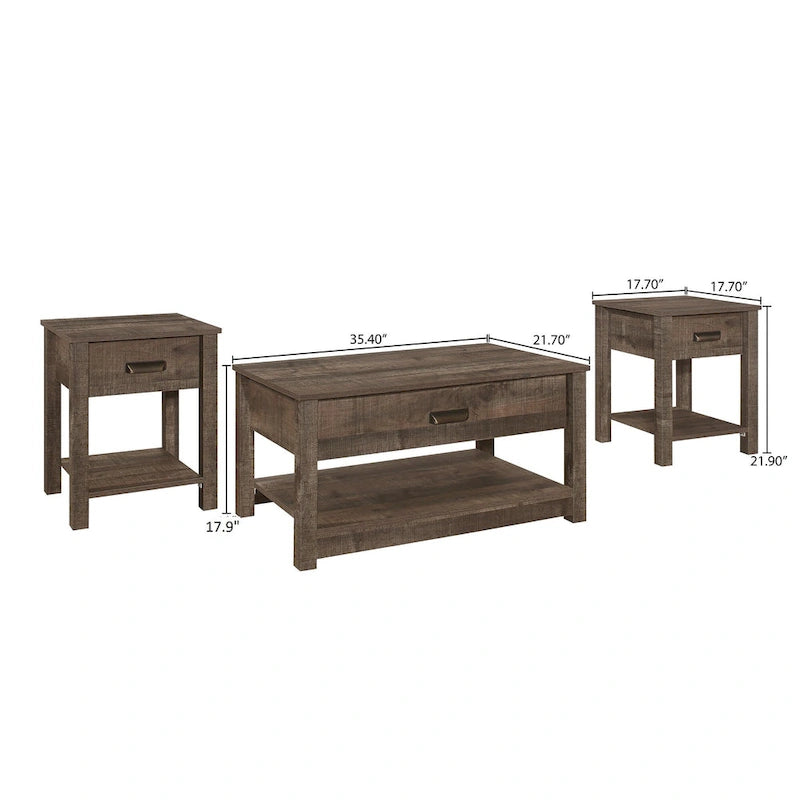 3-teiliges Couchtisch-Set markieren