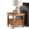 WYNDENHALL Norfolk Massivholz 50 cm breiter, rechteckiger Beistelltisch im Transitional-Stil - 50 cm breit
