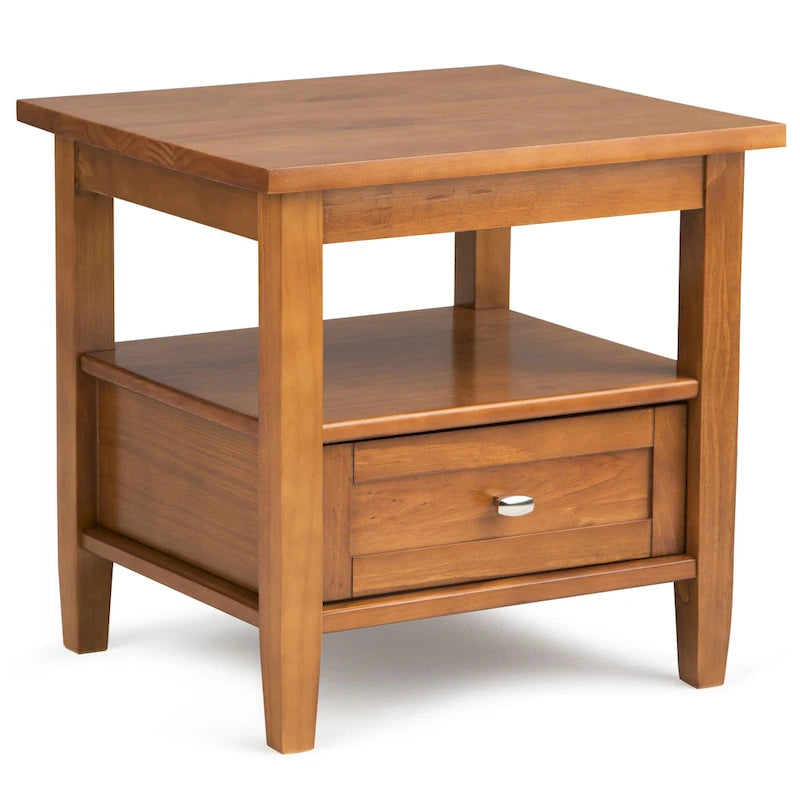 WYNDENHALL Norfolk Massivholz 50 cm breiter, rechteckiger Beistelltisch im Transitional-Stil - 50 cm breit