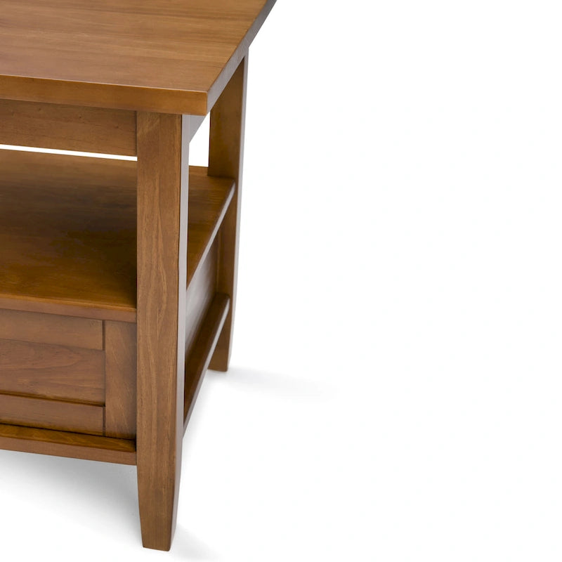 WYNDENHALL Norfolk Massivholz 50 cm breiter, rechteckiger Beistelltisch im Transitional-Stil - 50 cm breit