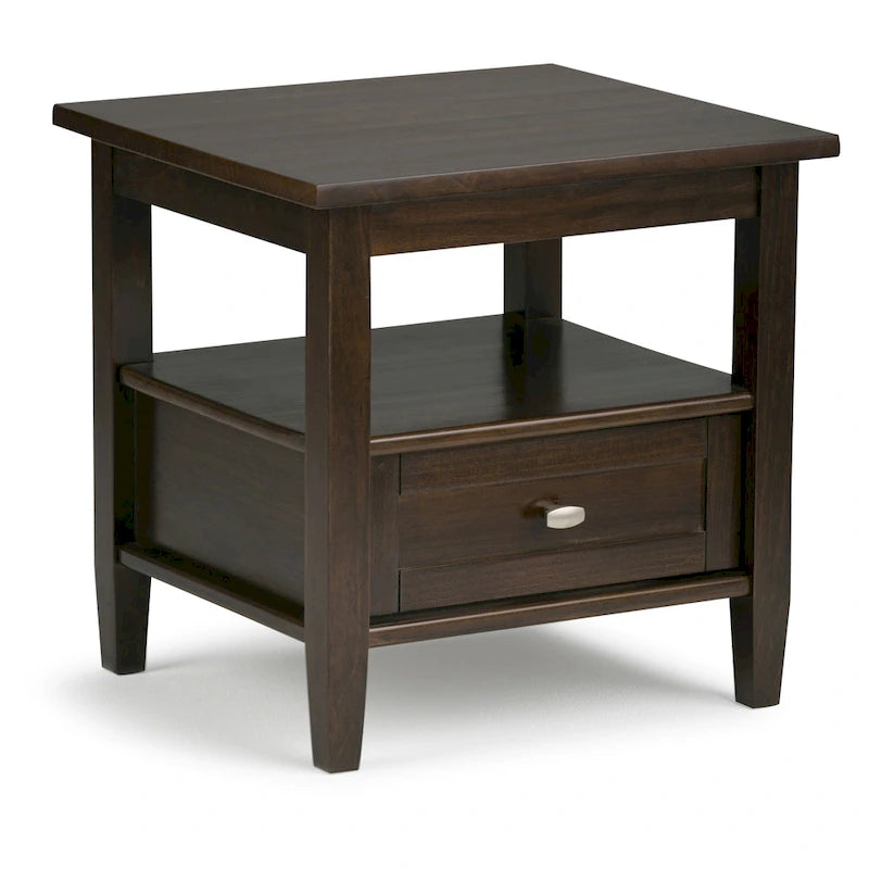 WYNDENHALL Norfolk Massivholz 50 cm breiter, rechteckiger Beistelltisch im Transitional-Stil - 50 cm breit