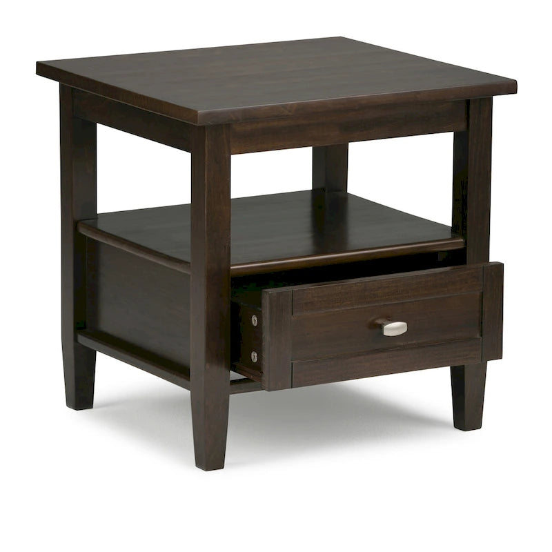 WYNDENHALL Norfolk Massivholz 50 cm breiter, rechteckiger Beistelltisch im Transitional-Stil - 50 cm breit