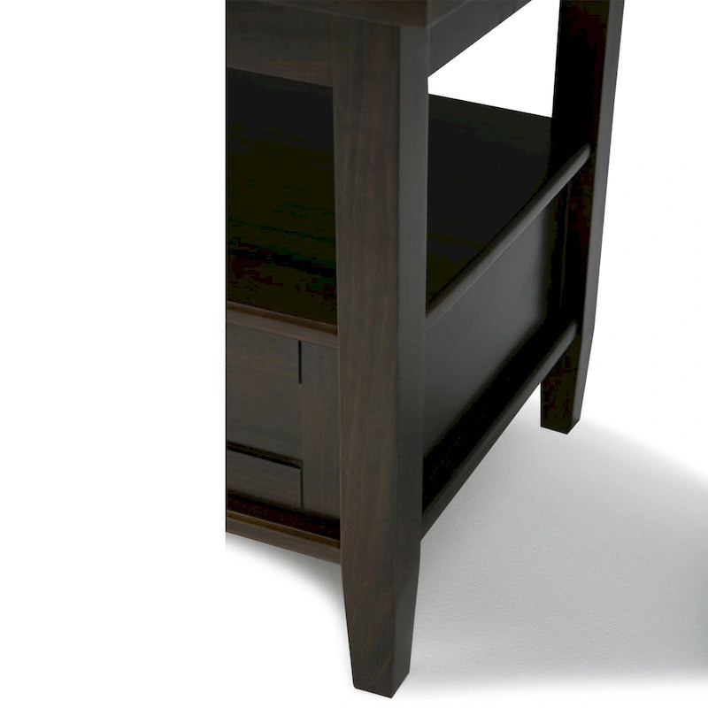 WYNDENHALL Norfolk Massivholz 50 cm breiter, rechteckiger Beistelltisch im Transitional-Stil - 50 cm breit