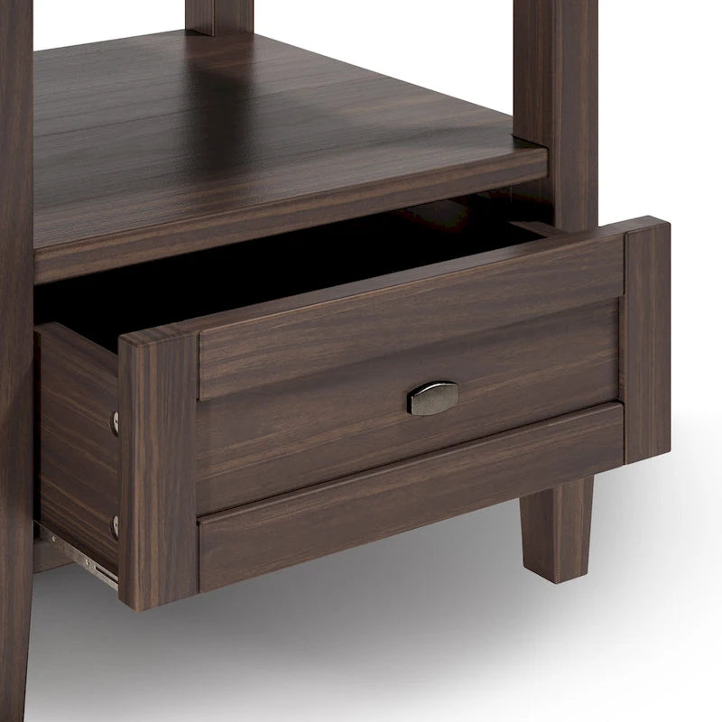 WYNDENHALL Norfolk Massivholz 50 cm breiter, rechteckiger Beistelltisch im Transitional-Stil - 50 cm breit